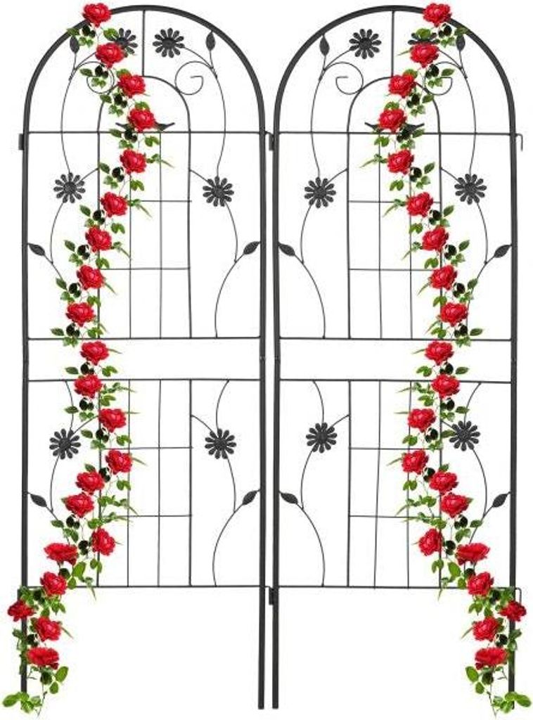 Rankgitter 150 cm 2er Set schwarz