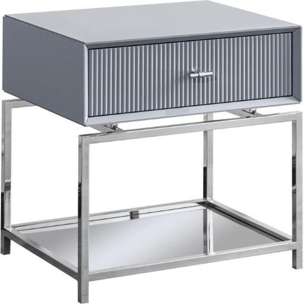 Graues Doppelbett Nachttische Luxus Schlafzimmermöbel Komfortables