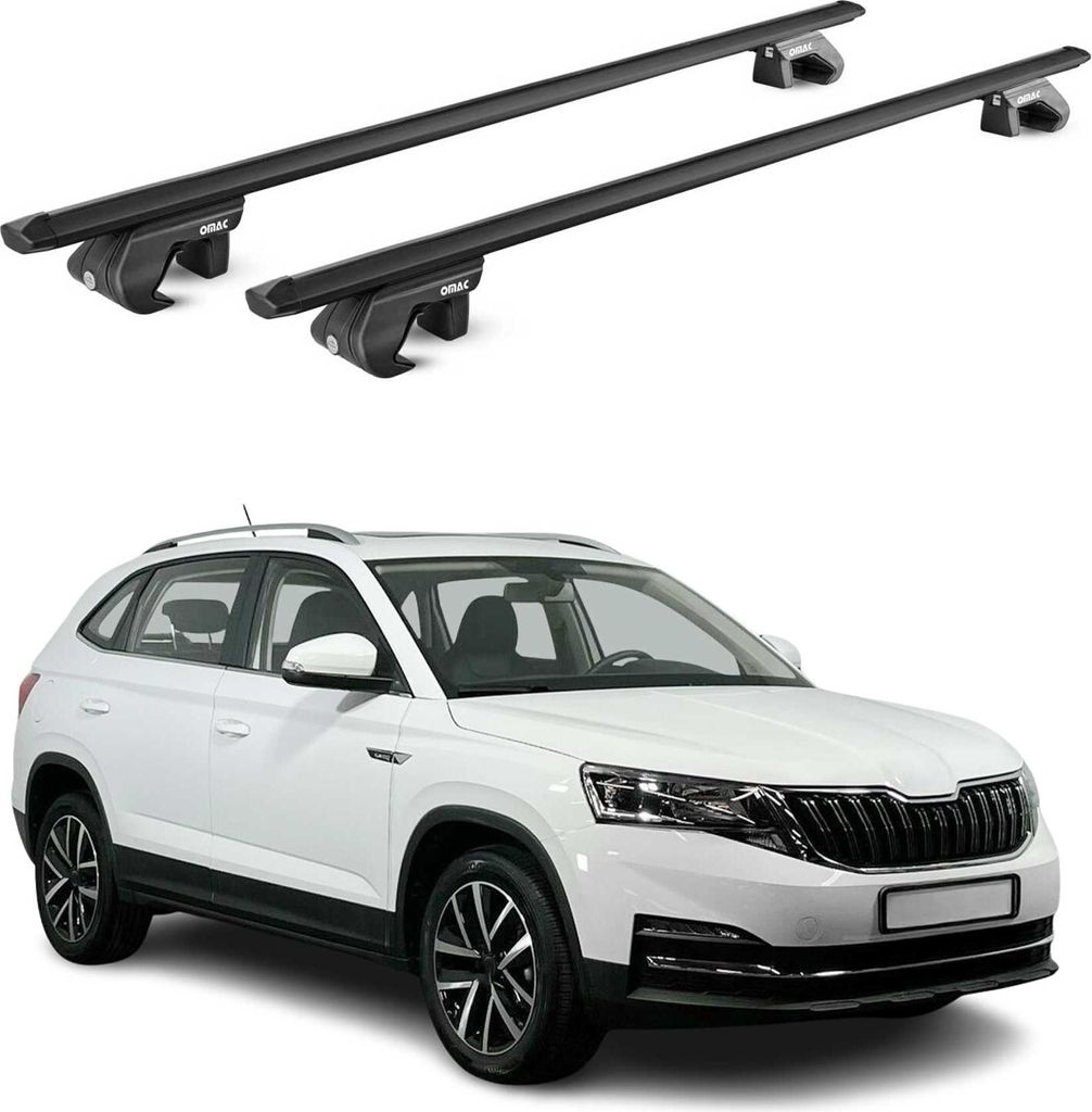 Dachträger Gepäckträger für Skoda Kamiq 2019-2025 Alu Schwarz 2 tlg ABE