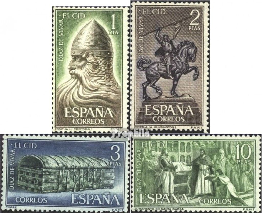 Briefmarken Spanien 1962 Mi 1334-1337 (kompl.Ausg.) postfrisch El Cid
