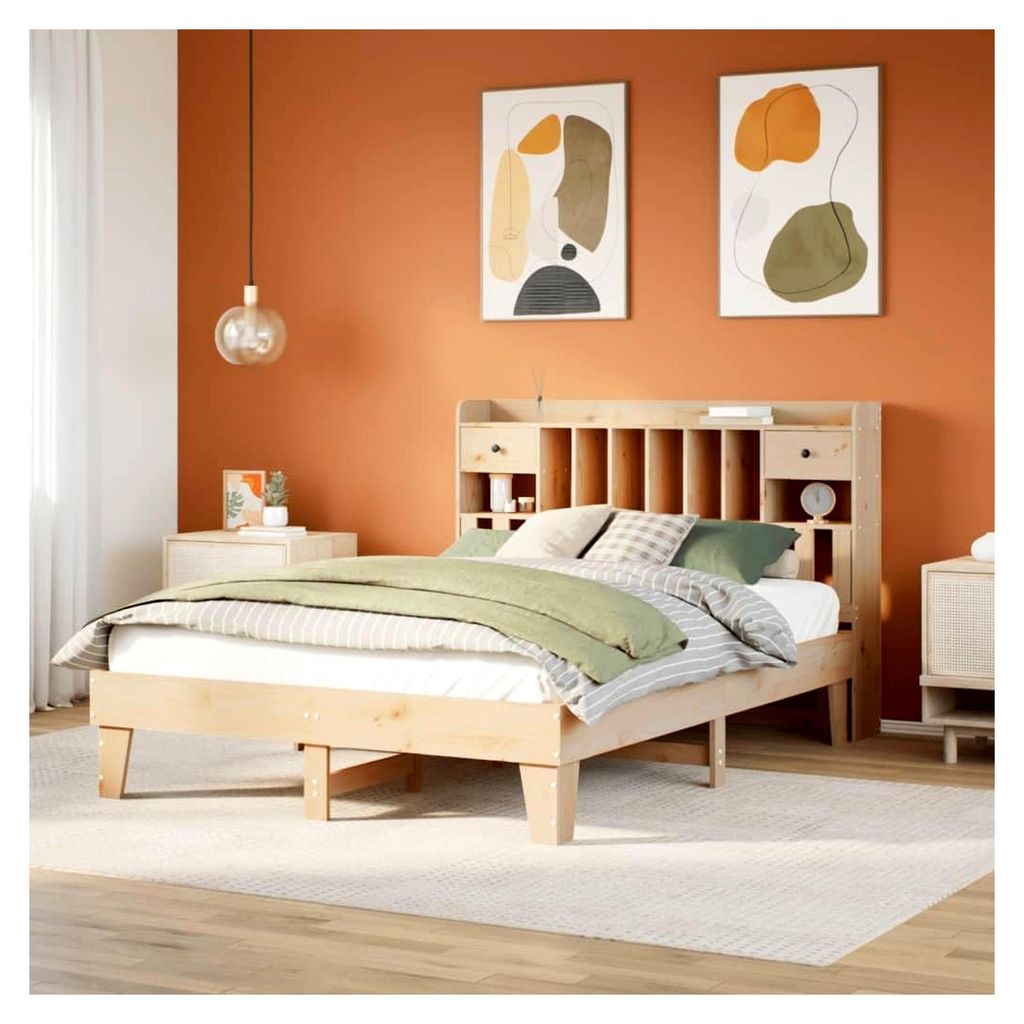 Bettgestell ohne Matratze 150x200 cm King Size aus massivem Kiefernholz