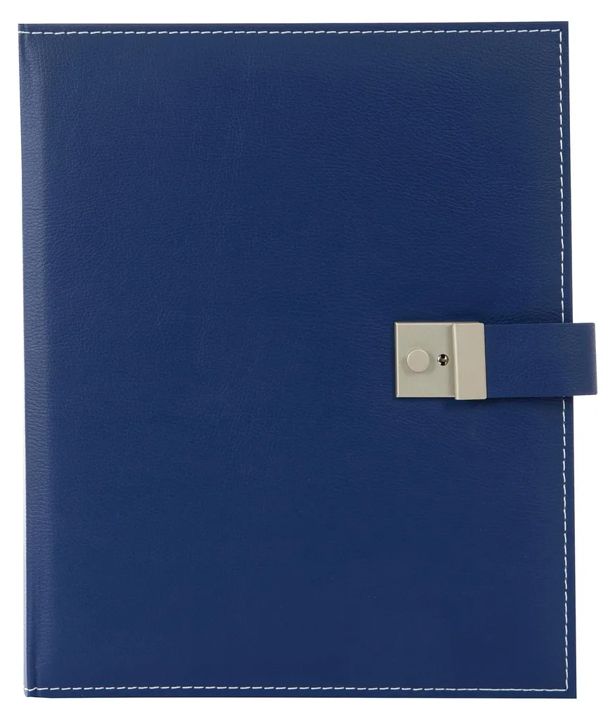 Porte-documents Cezanne Goldbuch 53 818 bleu en similicuir 26 x 34 cm