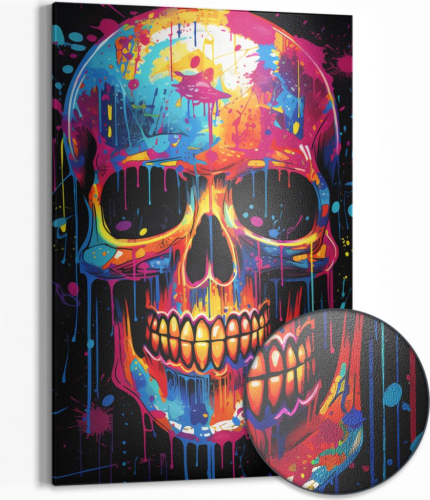 DEQOART Magnettafel Metall 60x90 cm 'Lebendige Vergänglichkeit' Whiteboard Pinnwand Büro