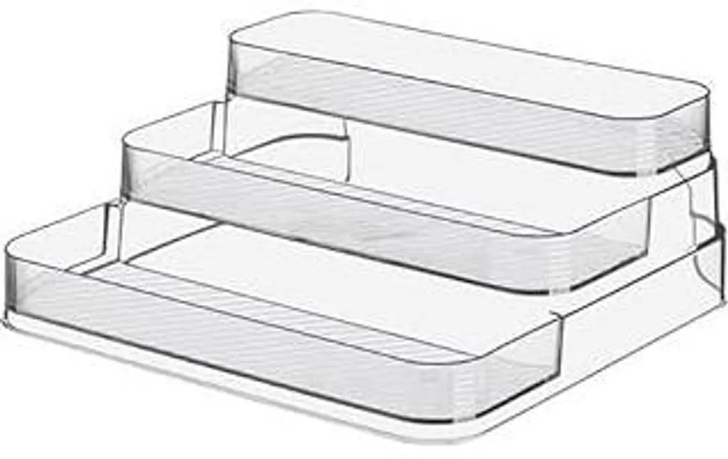 Organizer Make-up e Spezie ECOJEN - 3 Ripiani Acrilico Crystal