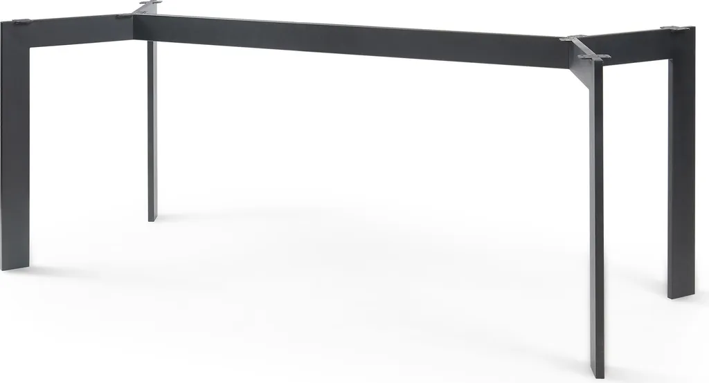 Piètement de table Verg en acier réglable noir 120 x 70 x 72 cm stable