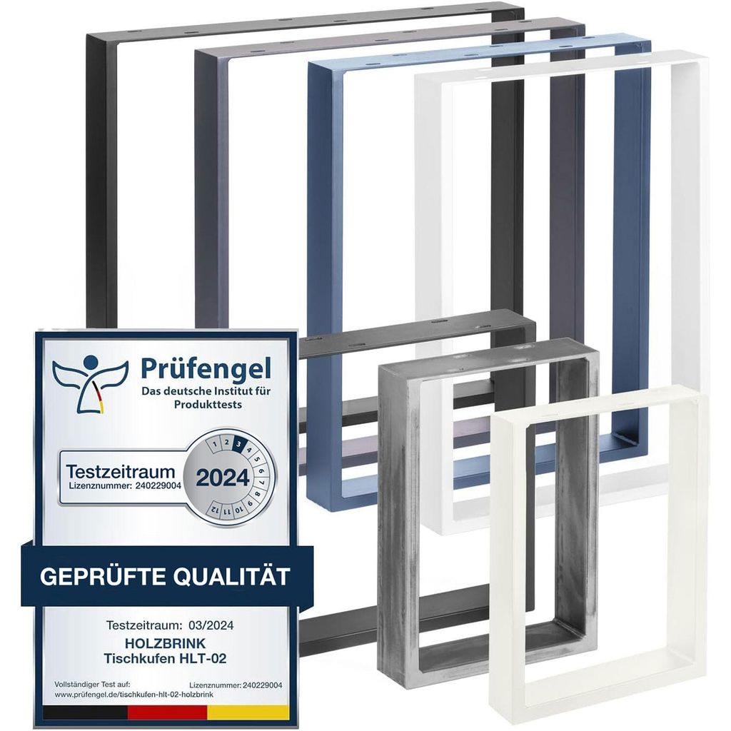 Holzbrink Tischbeine Metall Rohstahl mit Klarlack | Produktbild 