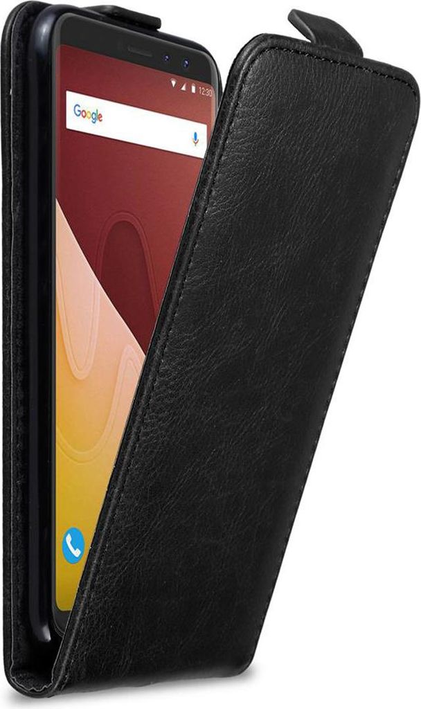 Cadorabo Hülle für WIKO VIEW PRIME Schutz Hülle in Schwarz Flip Etui Handyhülle Case Cover