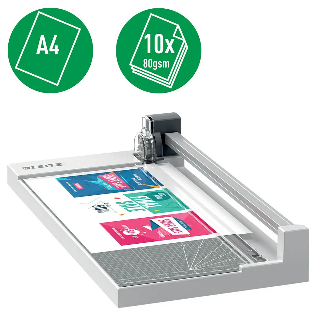 Massicot A4 pour Télétravail Leitz Precision - Découpe de 10 Feuilles Max - 7
