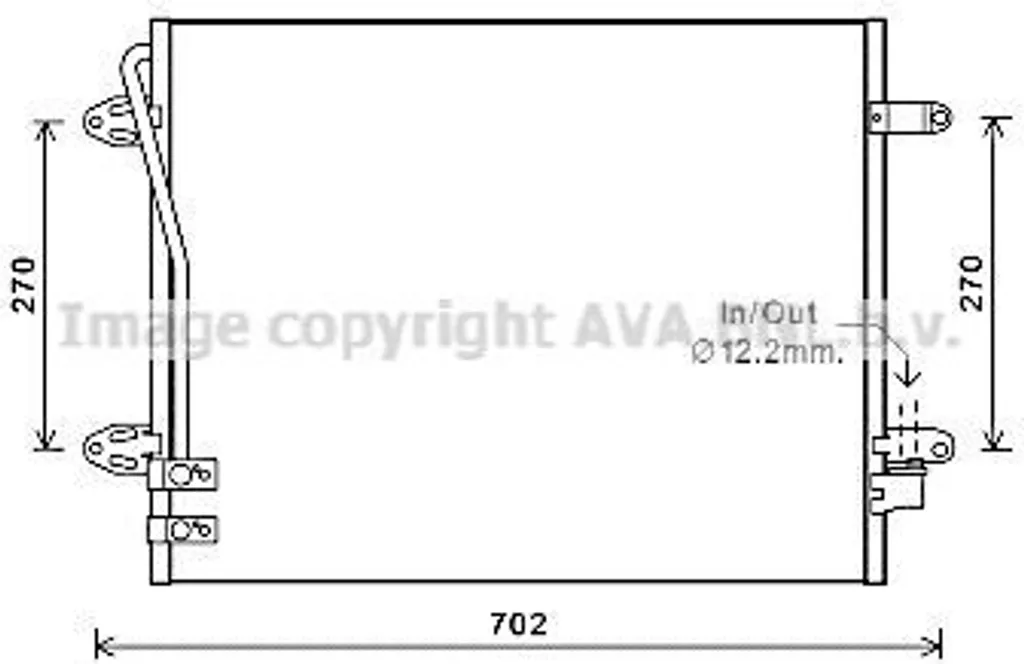 Condenseur de climatisation PRASCO VNA5322 pour Passat OE 3C0820411F