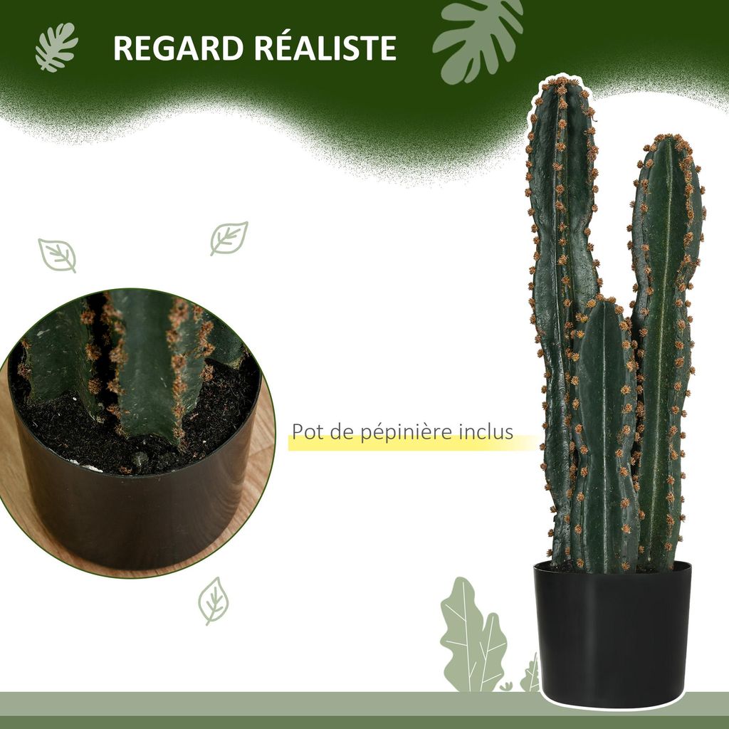 Outsunny Knstlicher Kaktus, gro, realistisch,