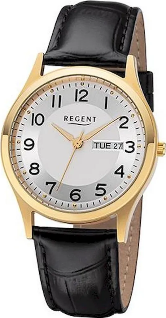 Montre Analogique Regent Homme F-1261 en Cuir Noir et Cadran Classique