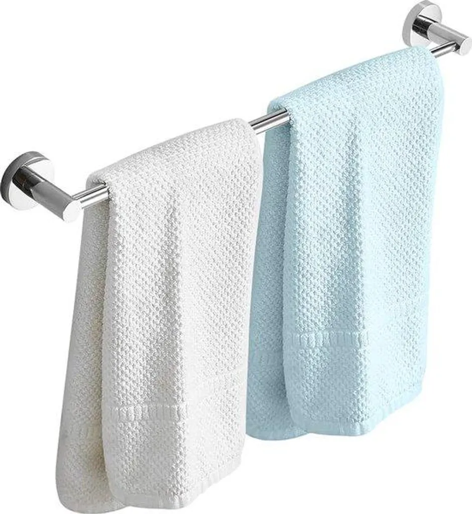 Porte-serviettes réglable 43-72 cm en acier inox à fixation murale