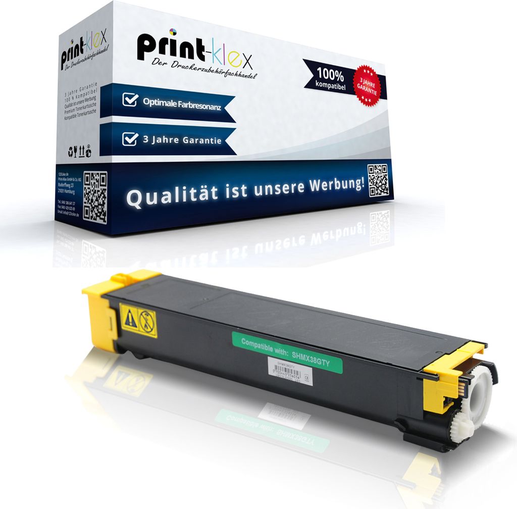 Kompatible Tonerkartusche für Sharp MX-C 380 P MX-C 380 Series MX-C 381 MX-C 400 P MX-C 400 Series MX-C 401 MX-C 402 SC MXC38GTY Yellow Gelb - Off...