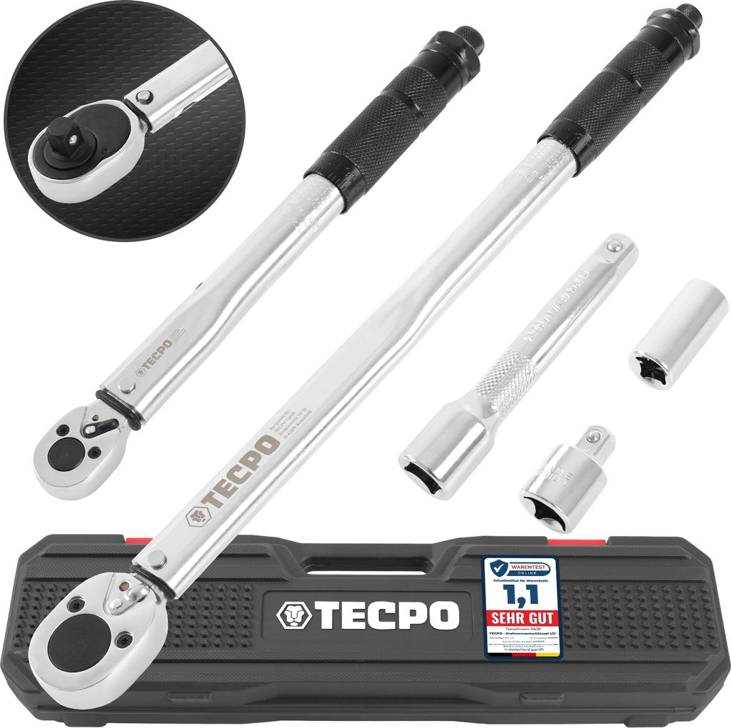 TECPO Drehmomentschlüssel 1/2" 28-210 Nm + 1/4" 5-25 Nm Produktbild 