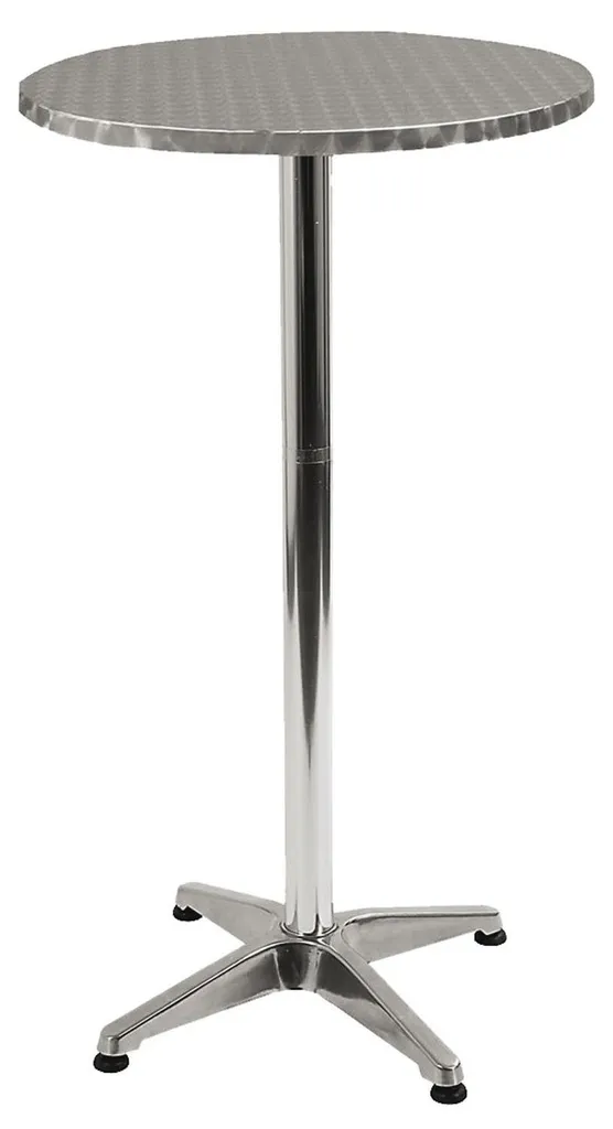 Table de bar haute 110 cm Round Up en aluminium avec plateau inclinable