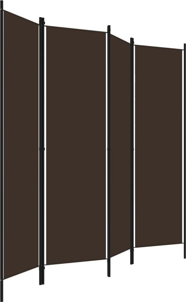 vidaXL 4dílný rozdělovač místností hnědý 200x180 cm Obrázek produktu 