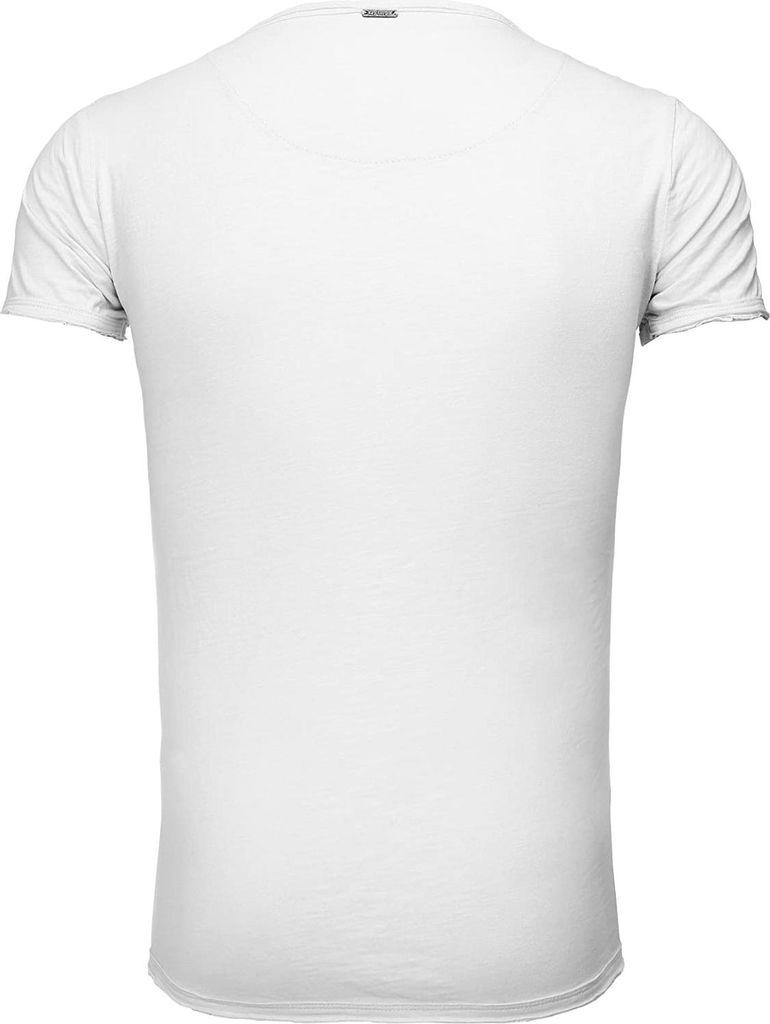 Key Largo Herren uni basic T-Shirt Bread new round neck tiefer Rundhals Ausschnitt einfarbig vintage Look T00621