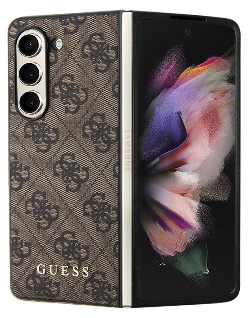 Guess GUHCZFD5GF4GBR F946 Z Fold5 braun/braunes Hardcase 4G Charms Collection Handyhlle