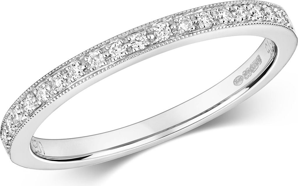 Funkelndes Feuer 9 Karat (375) Weißgold Eternity Diamant Produktbild 