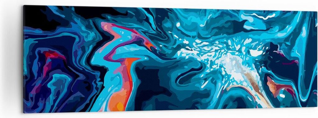 Bild auf Leinwand - Leinwandbild - Abstraktion modern - 160x50cm - Wand Bild - Wanddeko - Leinwanddruck - Bilder - Kunstdruck - Wanddekoration - Le...