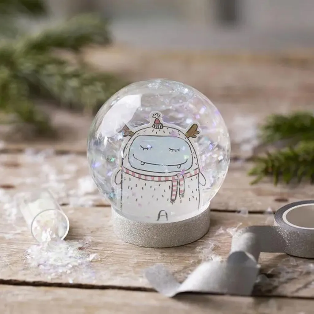Boule à neige DIY 8 cm Transparente - Support Créatif Noël CCHOBBY - 7