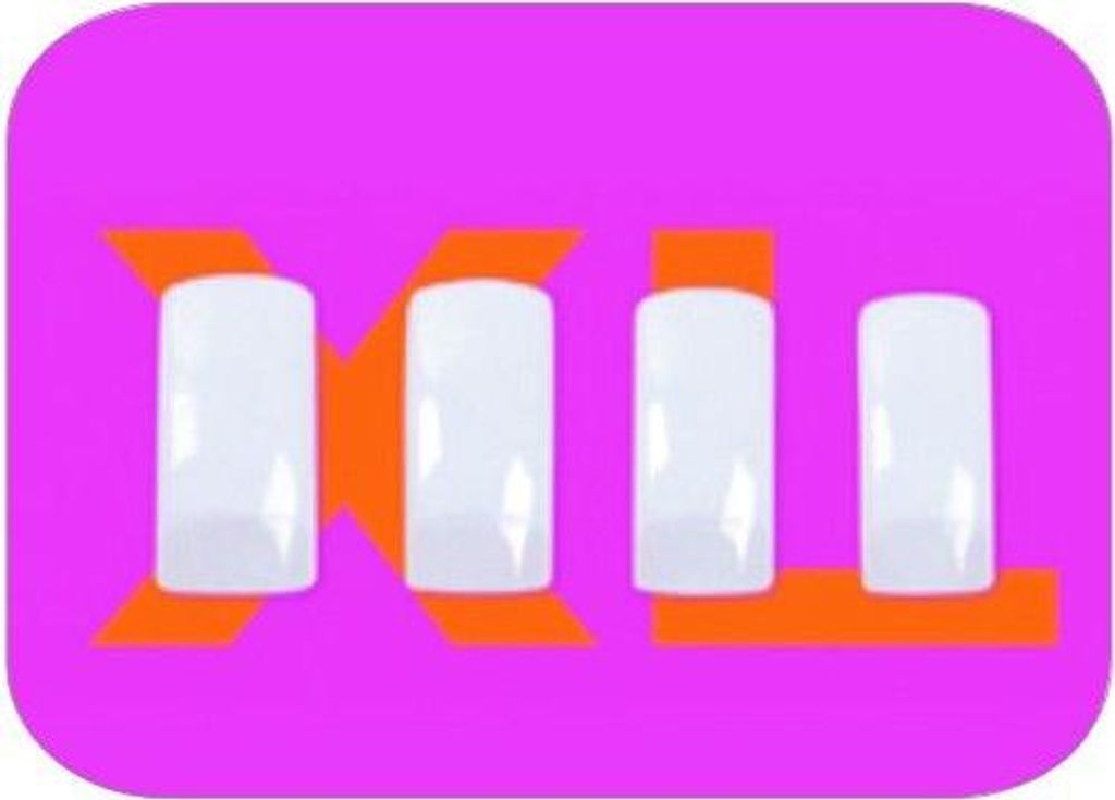 XXL Nagel-Tips, 50 Stück, Größe 4, 4-14 mm Breite, für atypische Fußnägel
