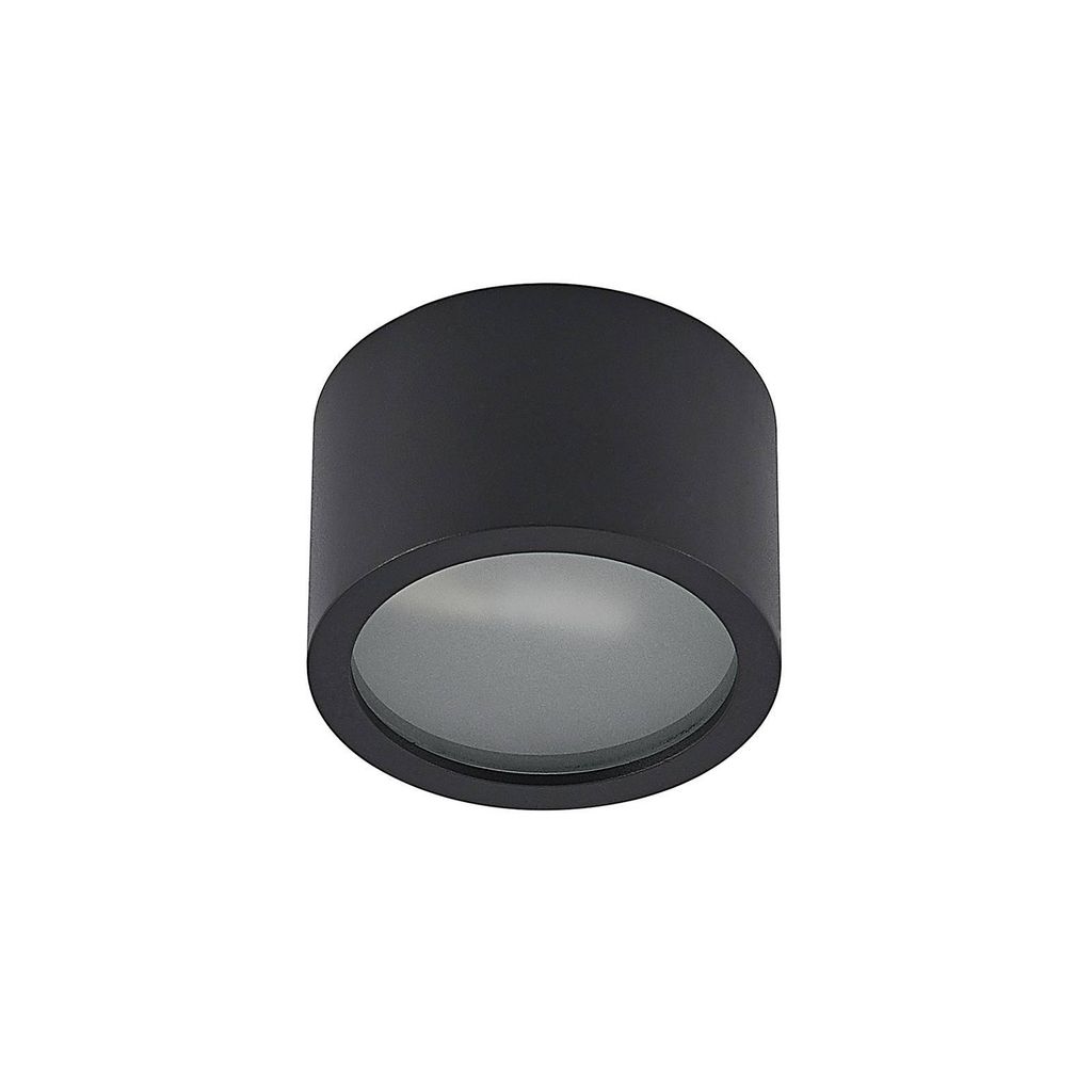 Arcchio Downlight Nieva, G9, schwarz, rund, Ø 10cm, Metall