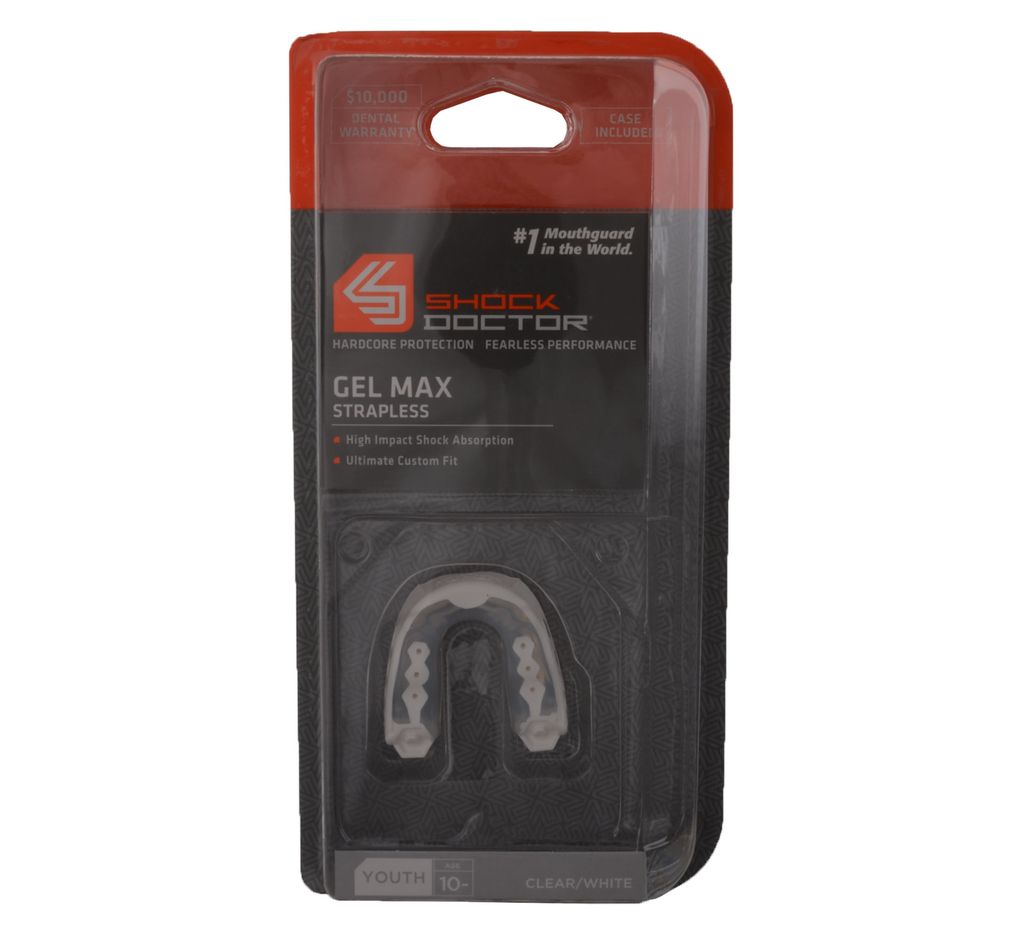 Shock Doctor Gel Max Youth Strapless Color White Clear Obrázok produktu 