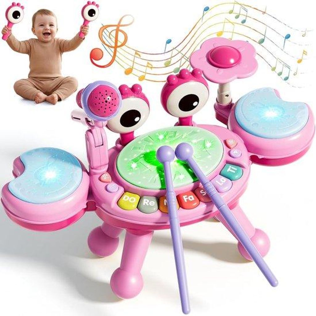 4-in-1 Trommel & Klang für Baby und Kleinkind – Produktbild 