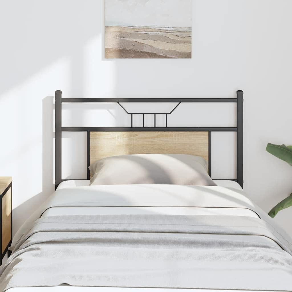 Kopfteil Sonoma-Eiche 80 cm Holzwerkstoff und Stahl, Kopfteile DesignMöbel