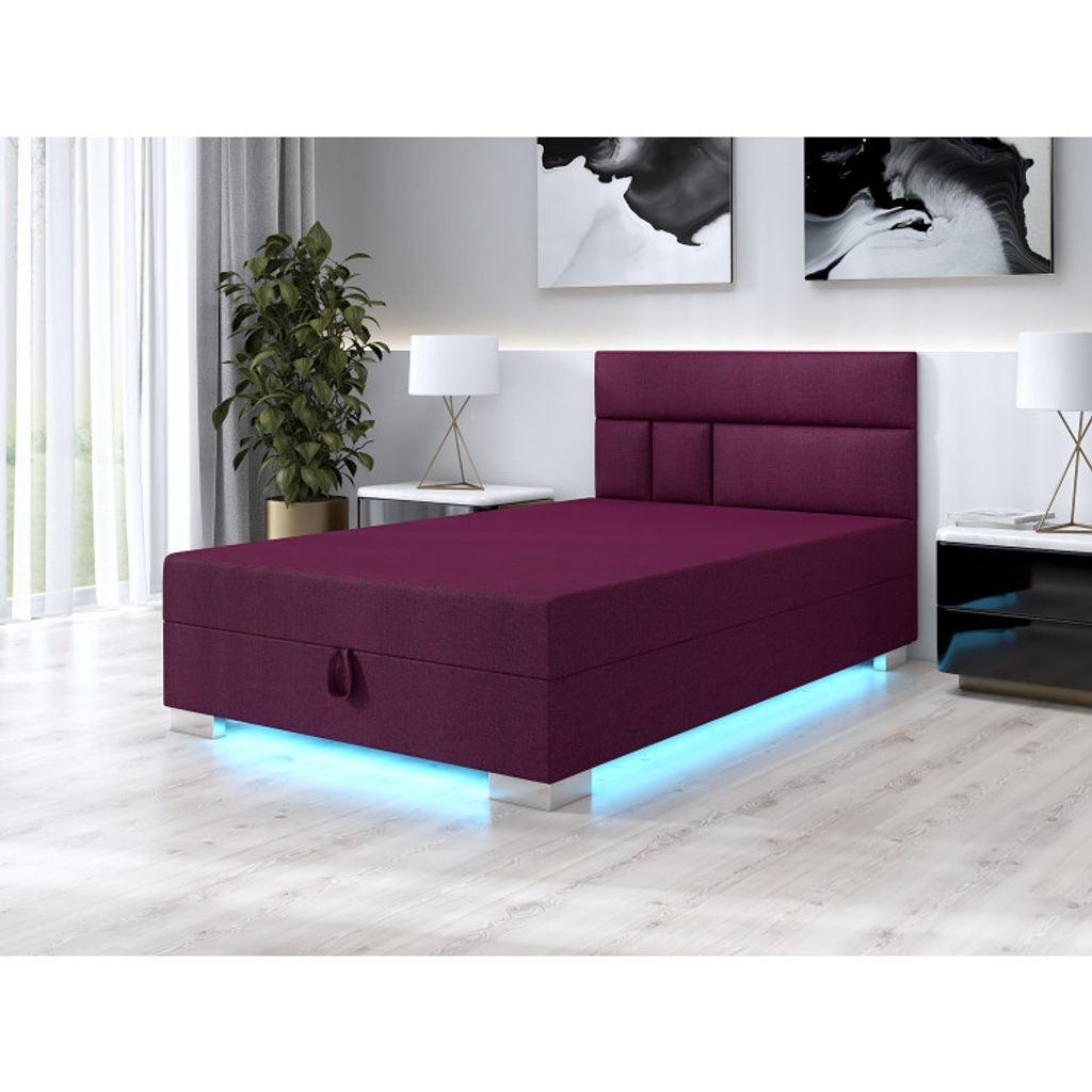 Einzelbett 80x195 WITA 2 mit Stauraum - lila