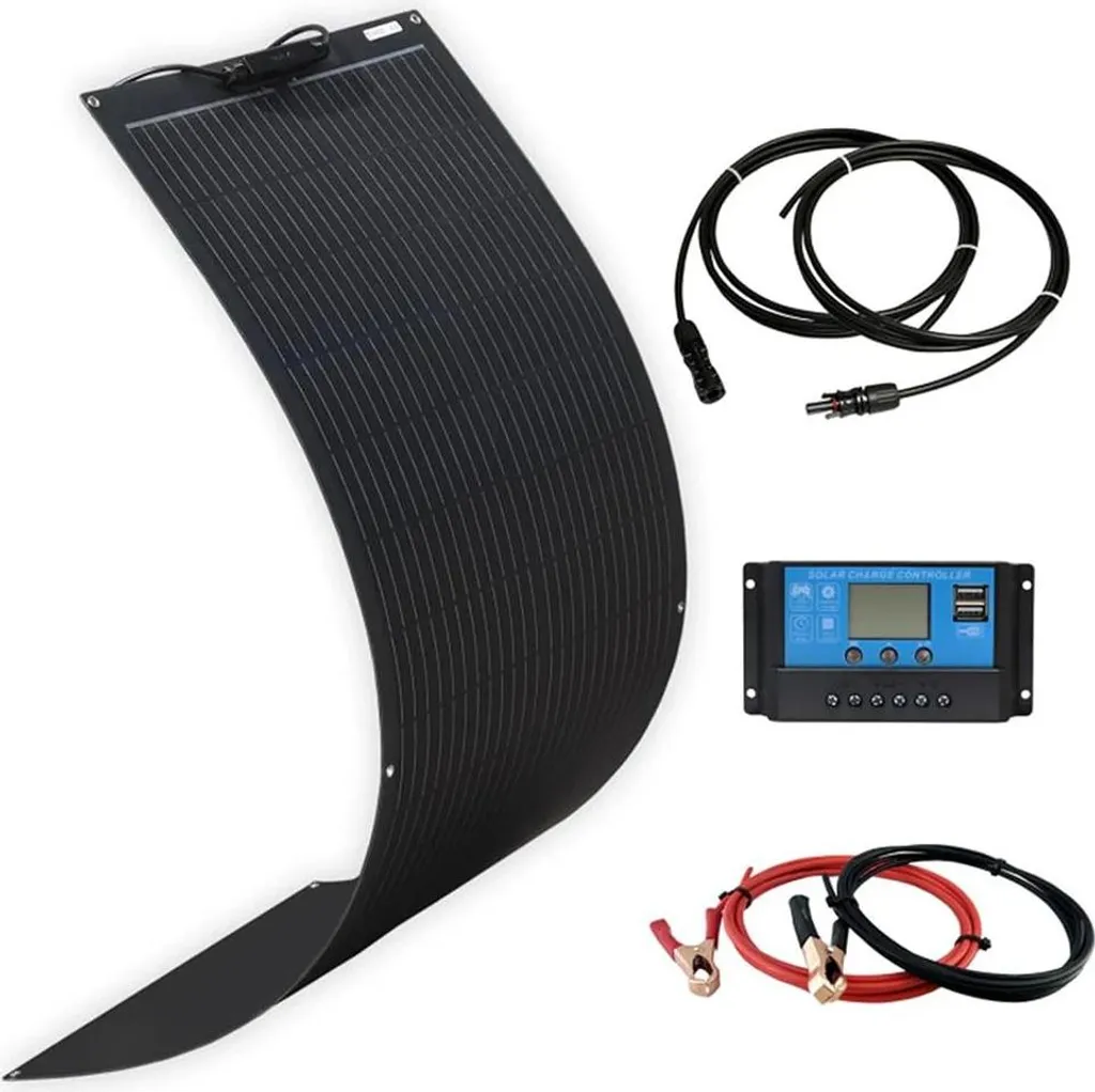 Panneau solaire flexible 100W noir haute efficacité pour kit solaire