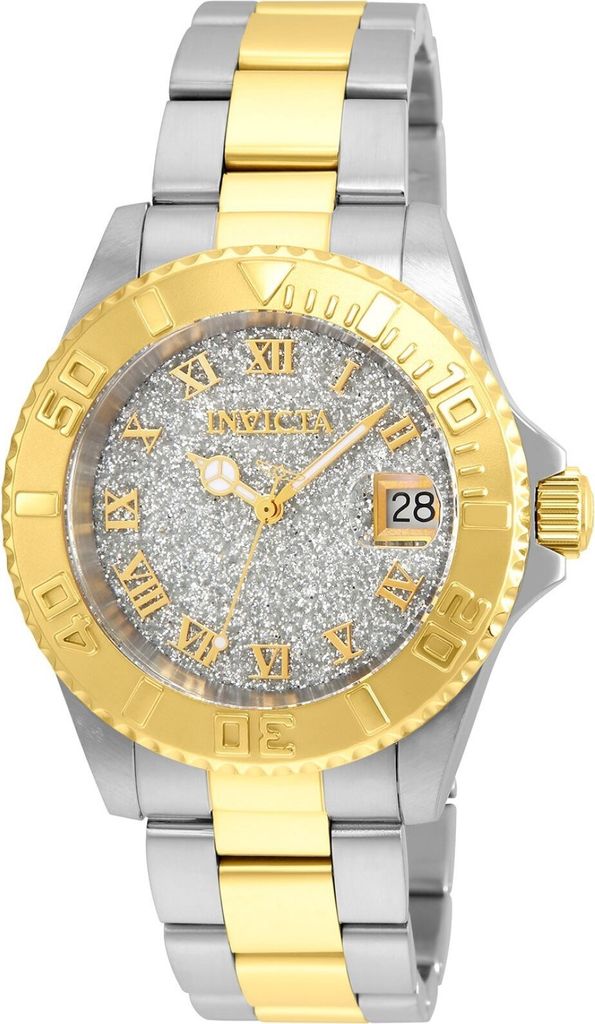 Invicta Angel 22709 Damen uhr - Wasserdicht - Analog - Quarzuhrwerk - Edelstahl mit Silbernen zifferblat - 40mm