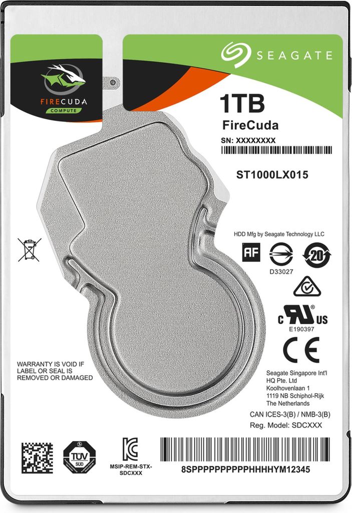 Seagate FireCuda 2.5", 1 TB, 5400 ot/min, 128 MB, 2.5", Obrázok produktu 