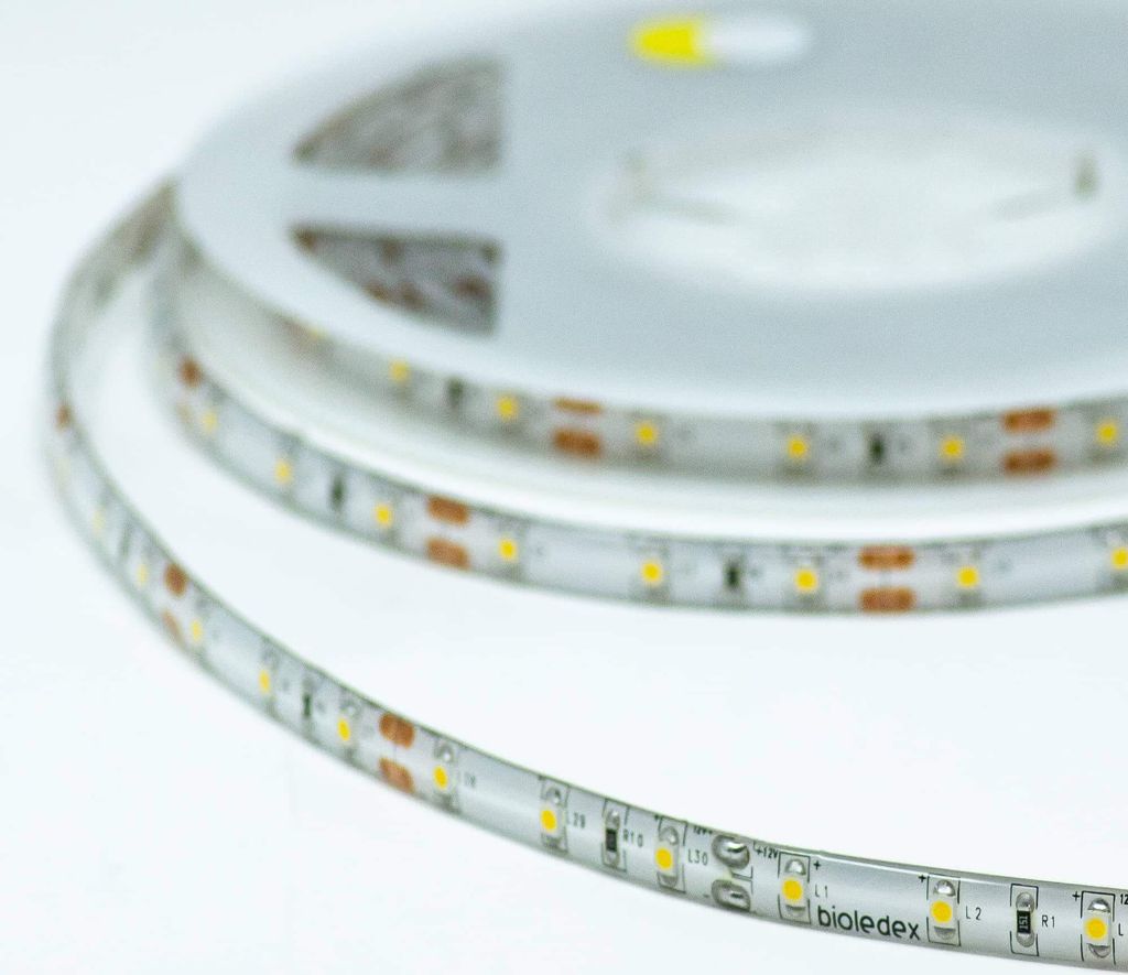 Bioledex LED Streifen 12V 5W/m 60LED/m 4000K 5m Rolle IP65 neutralweiss LED-Lichtband