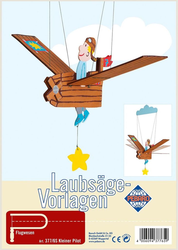 Pebaro Laubsägevorlage kleiner Pilot