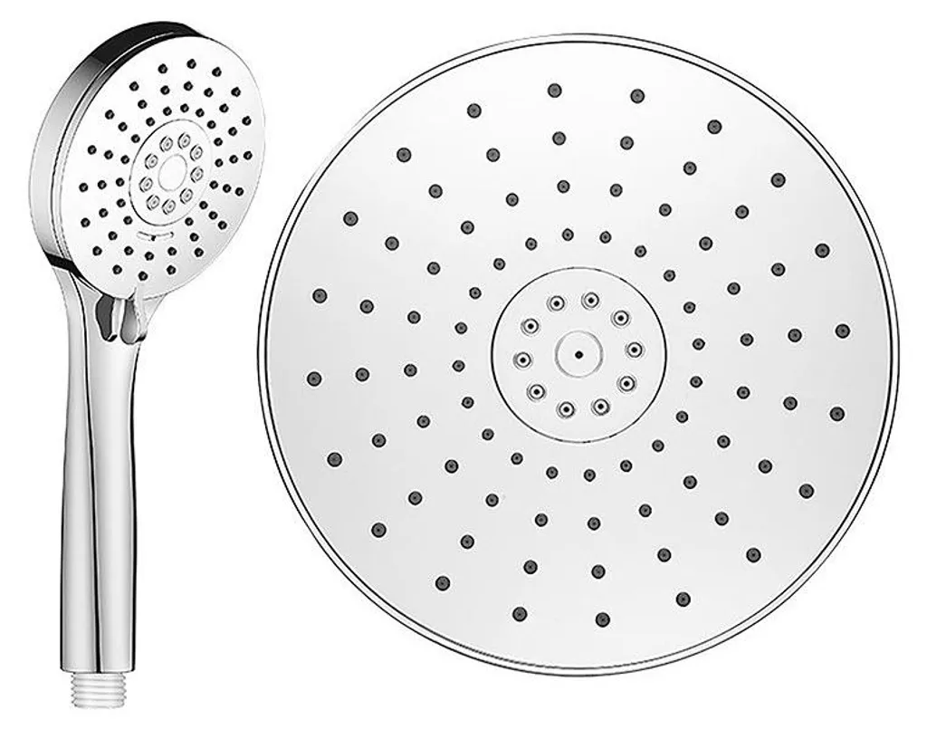 Pommeau de Douche Renforcé à Injection d'Air et 3 Jets Haute Pression