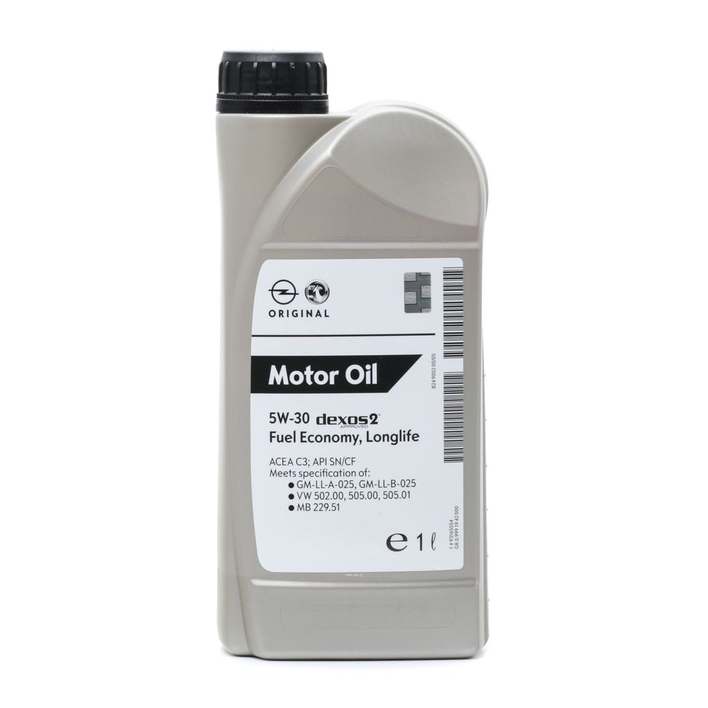 Original OPEL GM Öl DEXOS2 SUPER SYNTHETIC 5W-30 1 Liter Motoröl Synthetisch VW 502 00 VW 505 00 VW 505 01 MB 229.51 GM LL-A-025 GM LL-B-025
