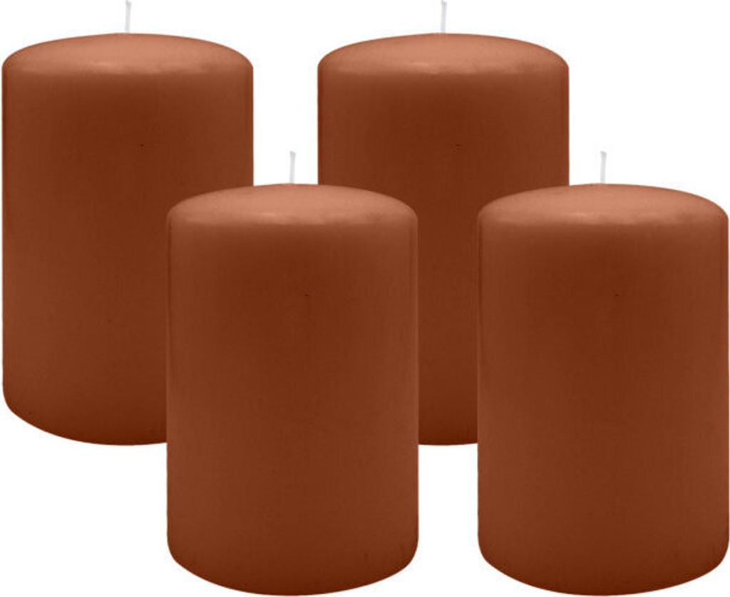 4er Set Adventskranzkerzen Haselnuss Ø 100 x 150 mm