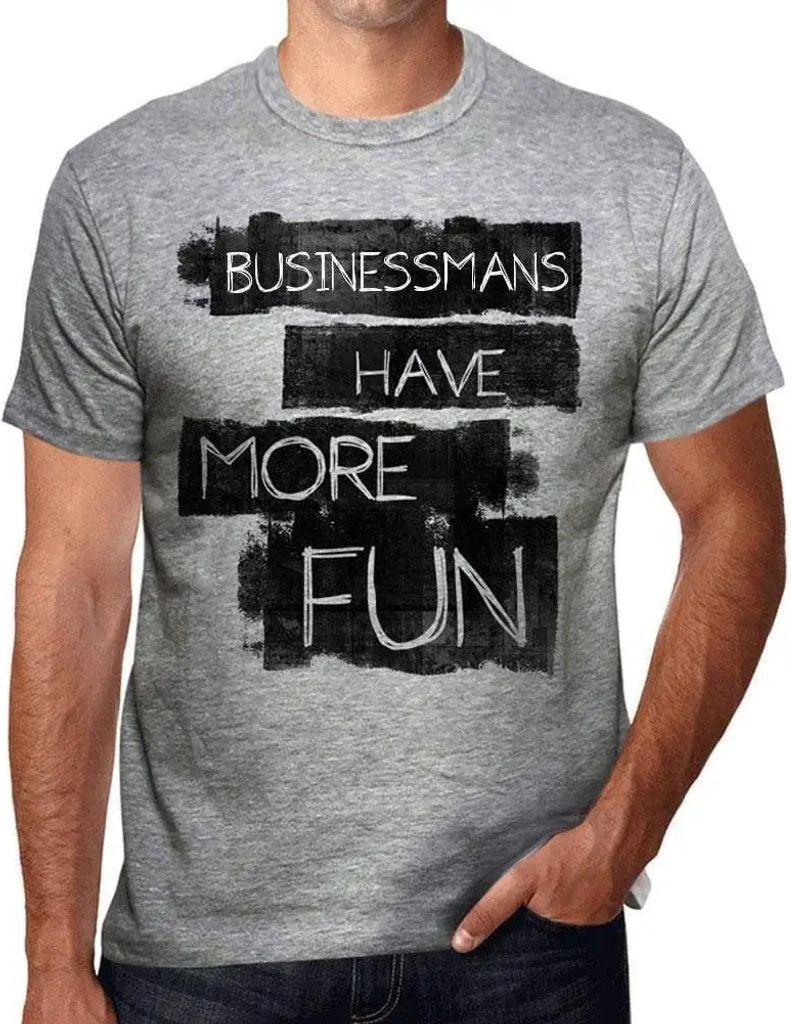 Herren Grafik T-Shirt Geschäftsleute haben mehr Spaß – Businessmans Have More Fun – Öko-Verantwortlich Vintage Jahrgang Kurzarm Lustige Druck