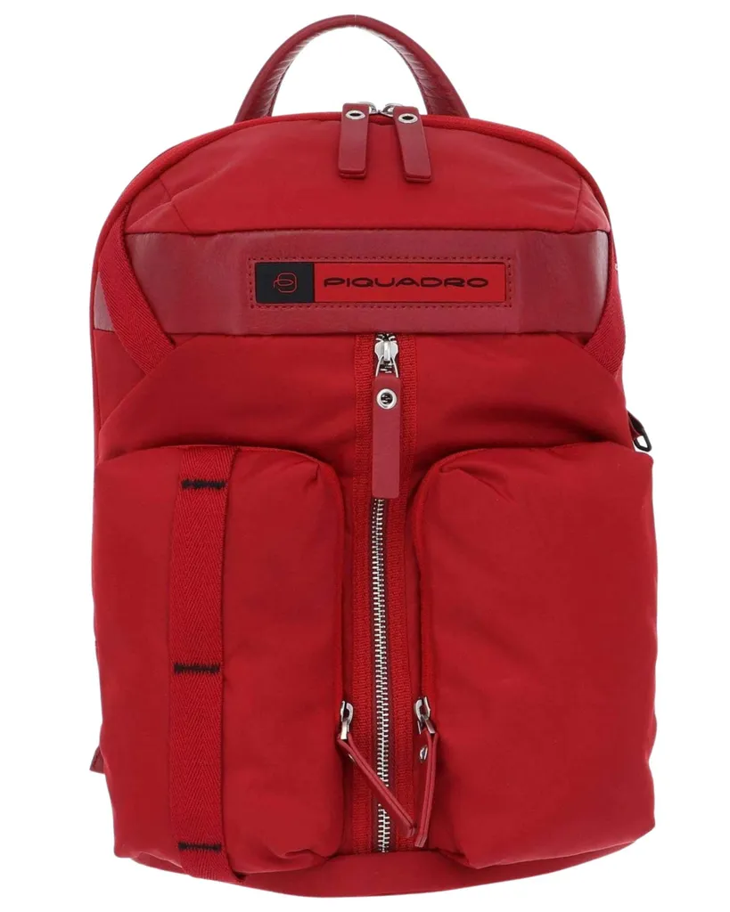 Sac à dos informatique Piquadro rouge au design ergonomique et chic