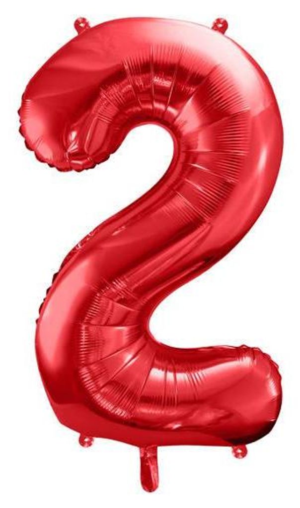 Ballon fol.Cyfra 2 86cm rot 68787 Produktbild 