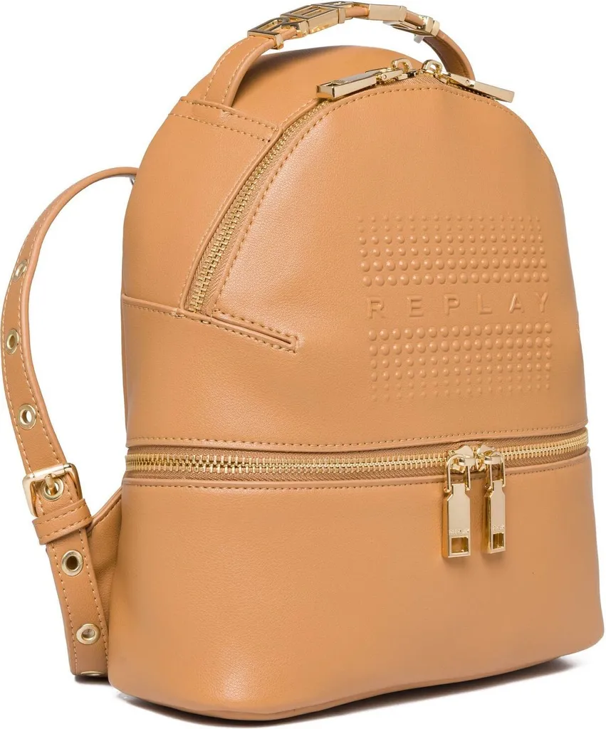 REPLAY Small Backpack Pale Beige - Sac à Dos de Loisirs Chic et Compact