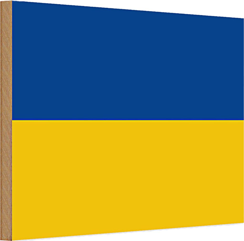 Holzschild Flagge Ukraine 30x20cm Flag of Ukraine