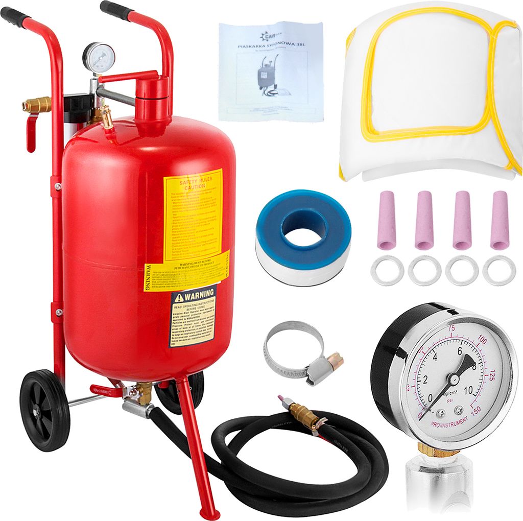 VEVOR Sableuse, 40 L Sableuse, 60-125 PSI Sableuse mobile Image du produit 