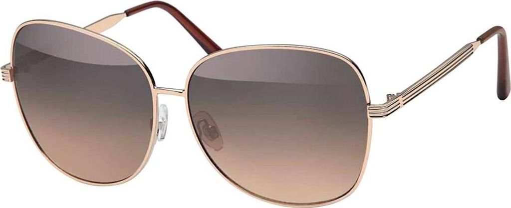 Gil Sonnen Brille Designer Piloten Herren Sonnenbrille mit Kunstoffrahmen 30416 Braun Gold