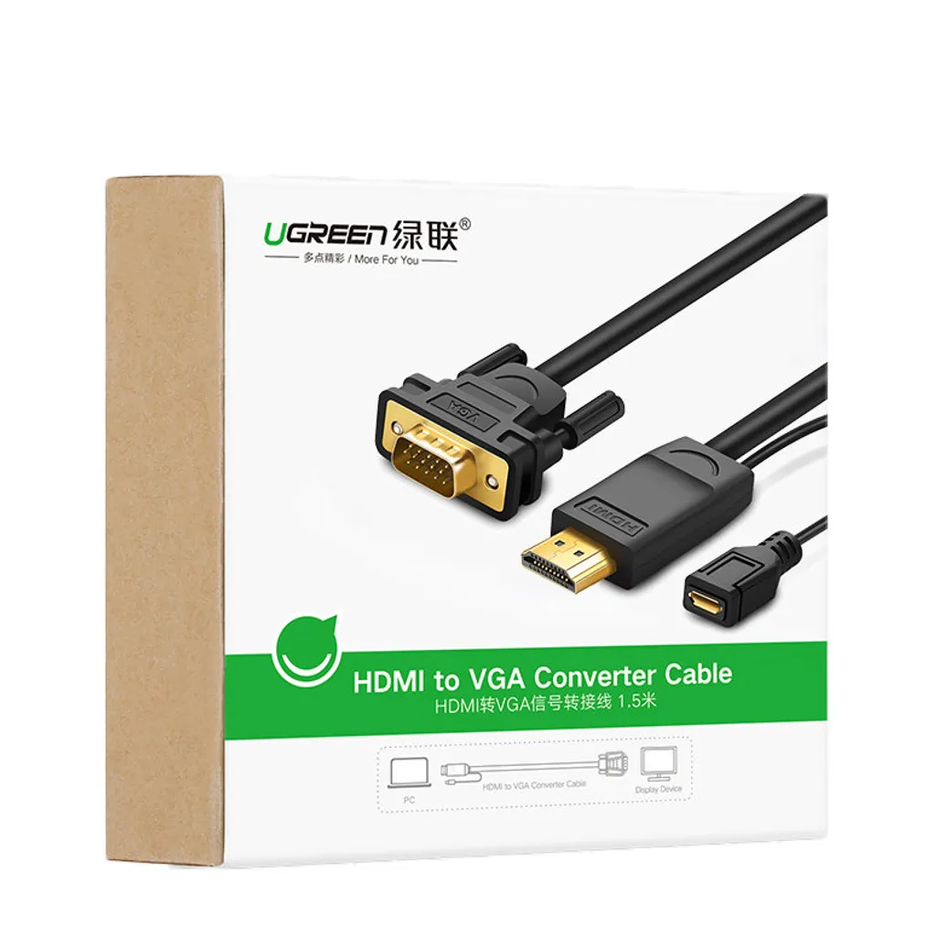 Adaptateur HDMI vers VGA avec Alimentation : Solution Écran Noir Fix - 9
