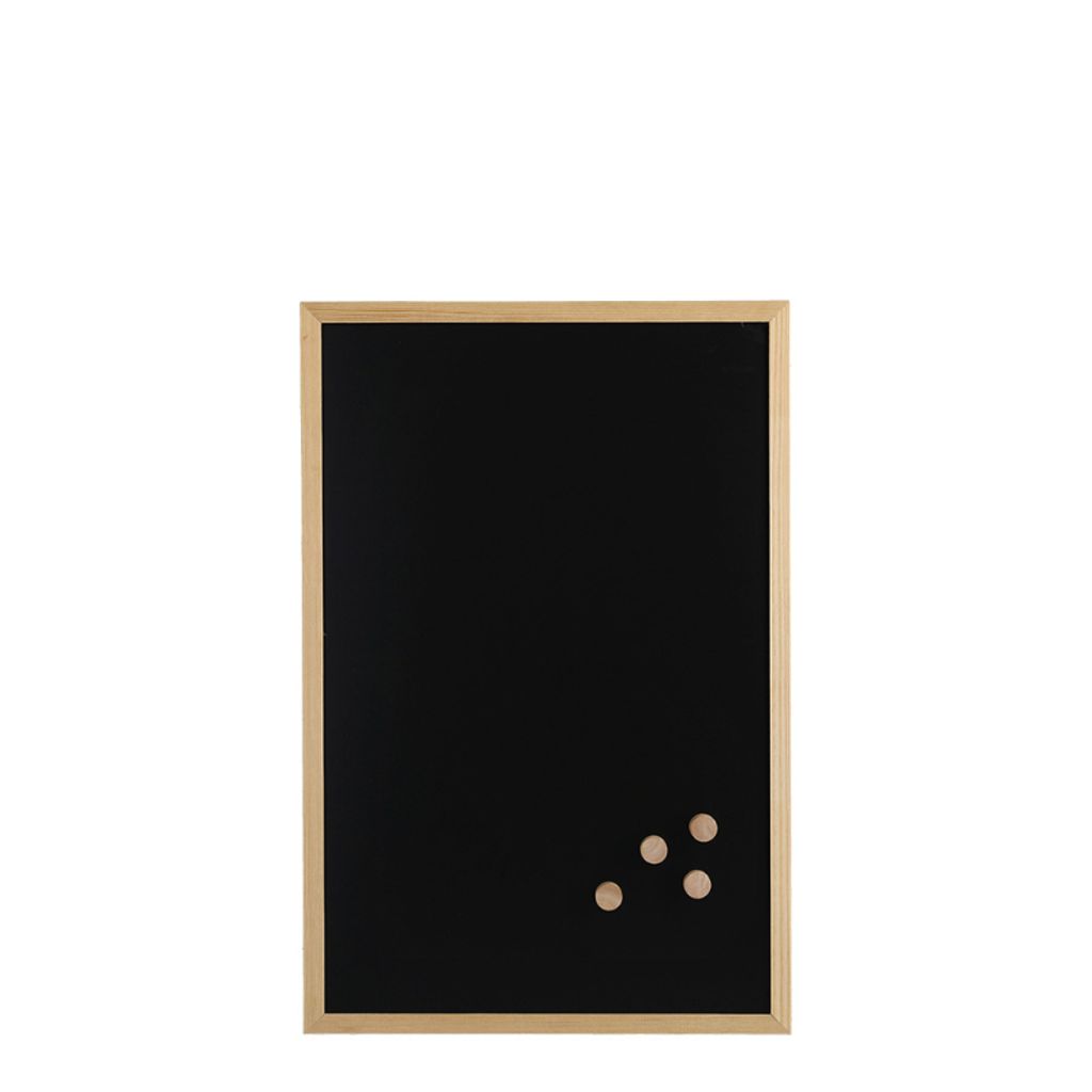 ZELLER Tableau magnétique à craie, métal, cadre en bois de Image du produit 