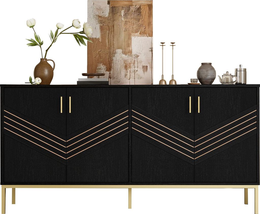 Sideboard 160/40/80.5 cm, Mehrzweckschrank mit Türen, Produktbild 