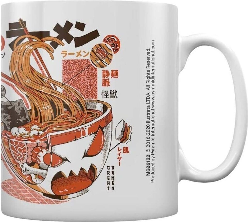 Ilustrata - Kaffeebecher "X-Ray Ramen" PM2126 (Einheitsgröße) (Weiß/Ziegelrot)